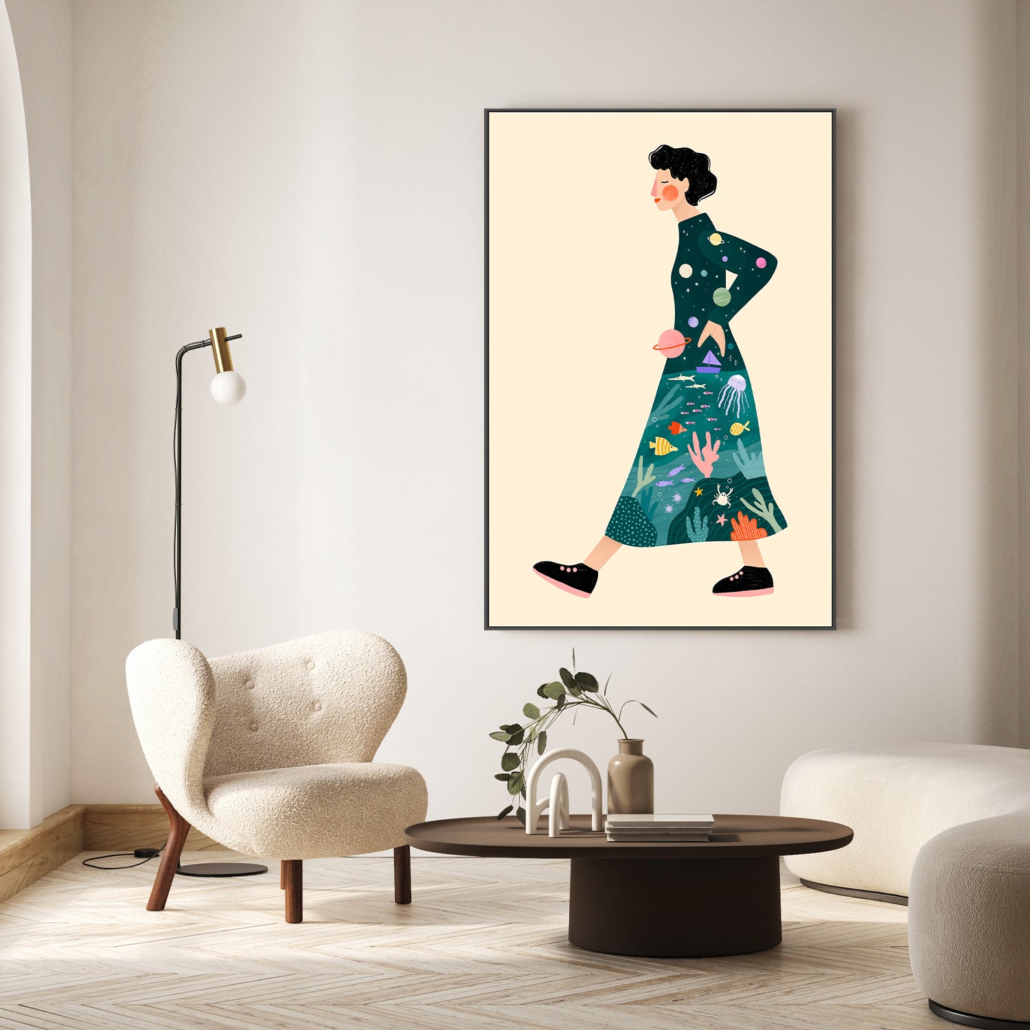wall-art-print-canvas-poster-framed-Cosmic Journey Dress-2