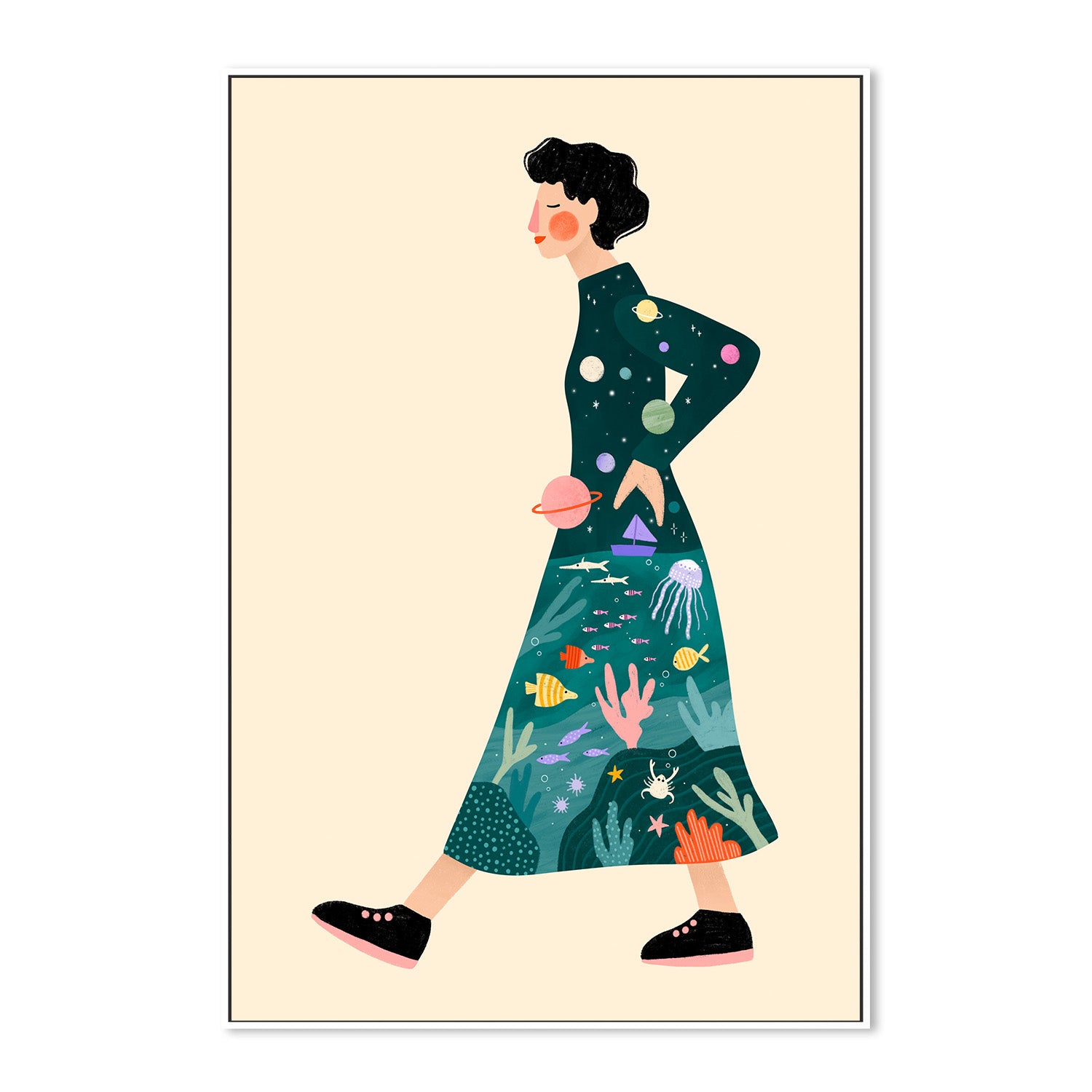 wall-art-print-canvas-poster-framed-Cosmic Journey Dress-5