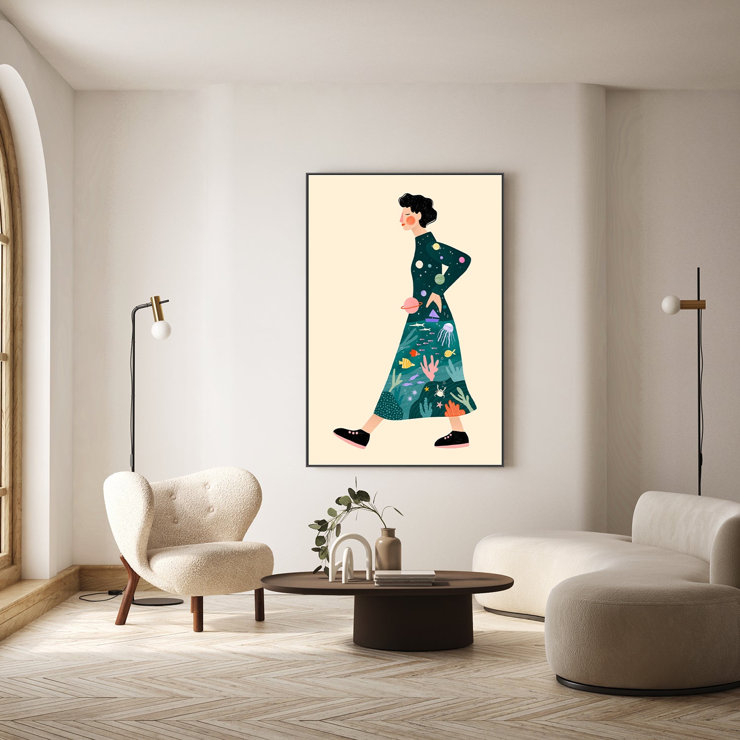 wall-art-print-canvas-poster-framed-Cosmic Journey Dress-7