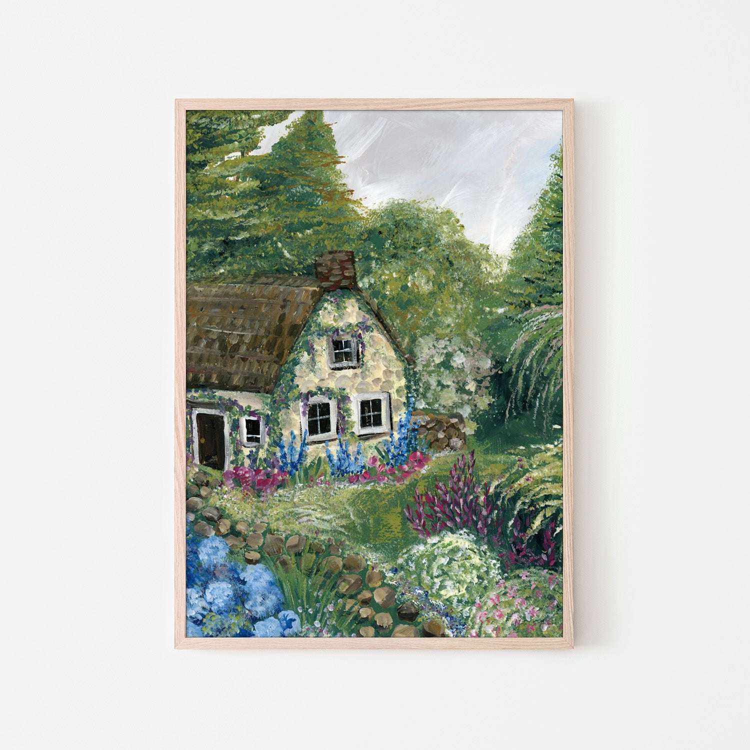 wall-art-print-canvas-poster-framed-Country Cottage, Style C-6