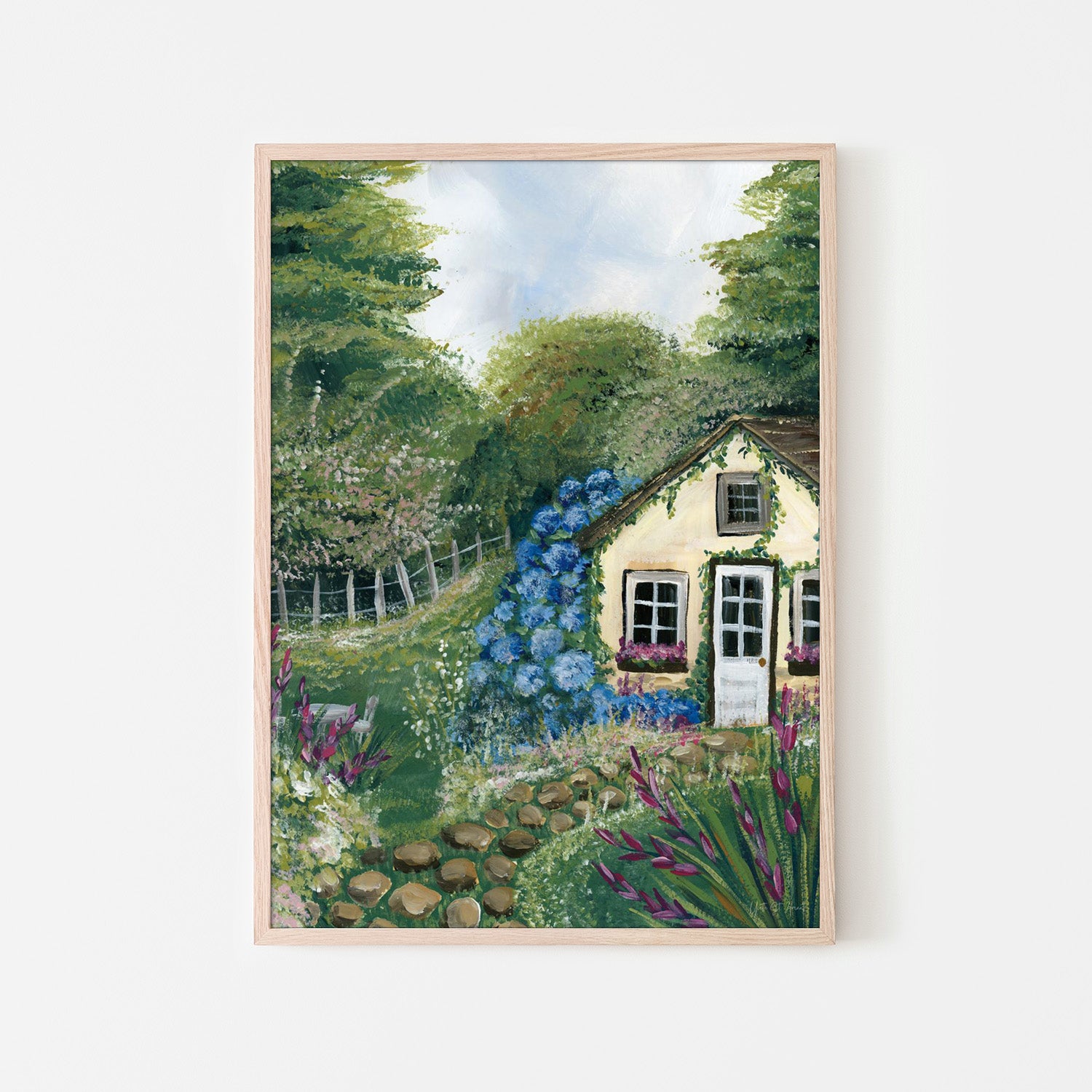 wall-art-print-canvas-poster-framed-Country Cottage, Style D-6