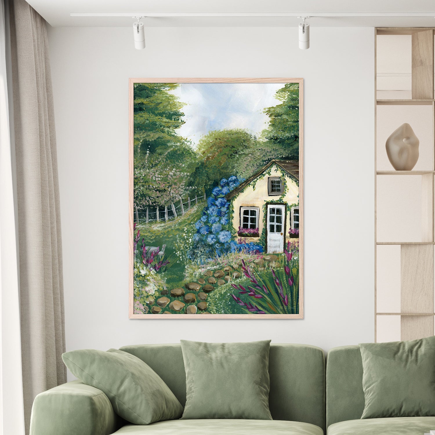 wall-art-print-canvas-poster-framed-Country Cottage, Style D-7