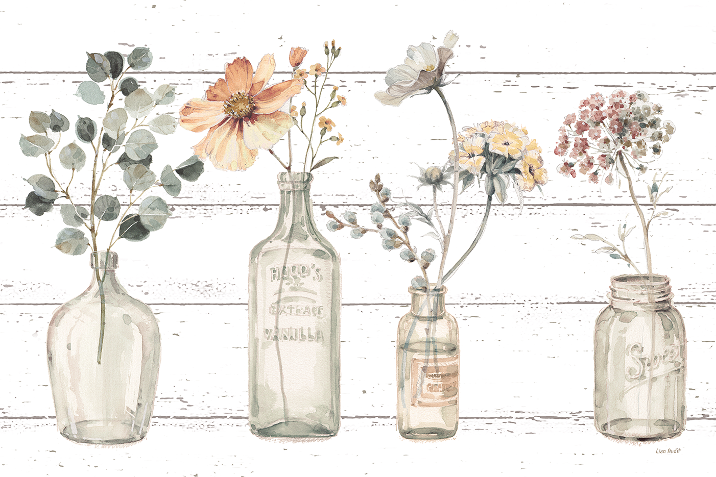 wall-art-print-canvas-poster-framed-Country Florals , By Lisa Audit-GIOIA-WALL-ART