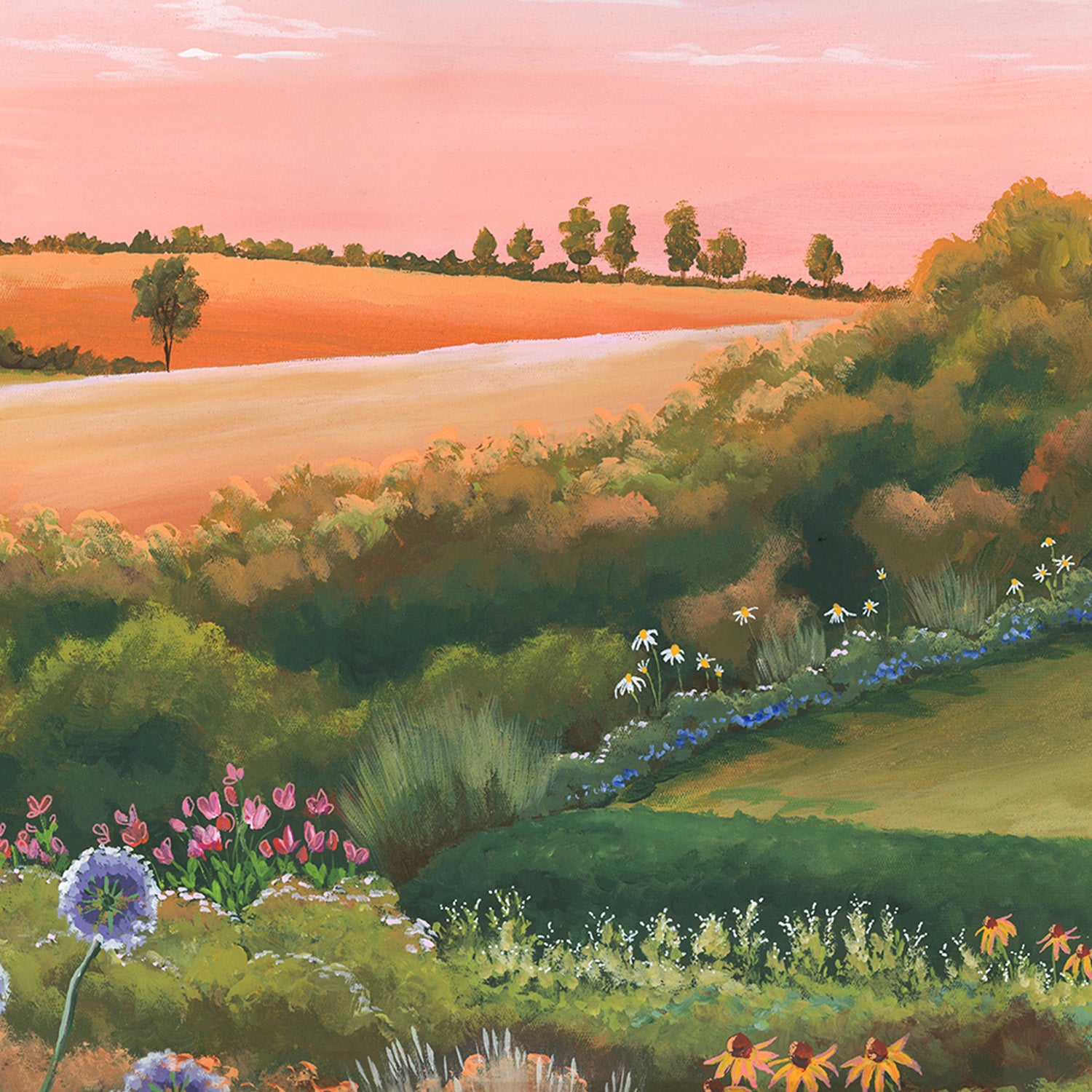 wall-art-print-canvas-poster-framed-Country Garden-8