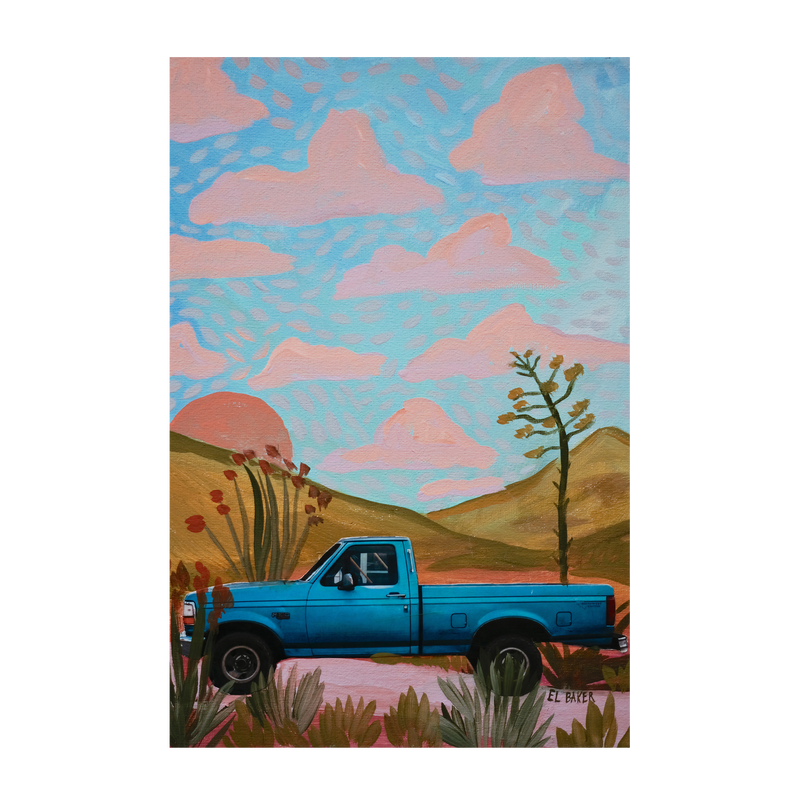 wall-art-print-canvas-poster-framed-Country Truck , By Eleanor Baker-1