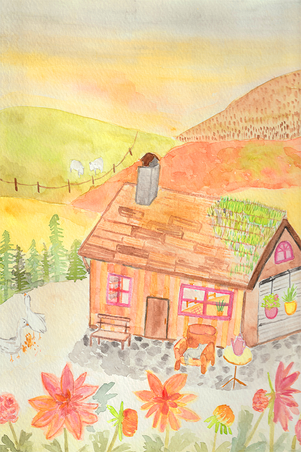 wall-art-print-canvas-poster-framed-Countryside Whimsy-1