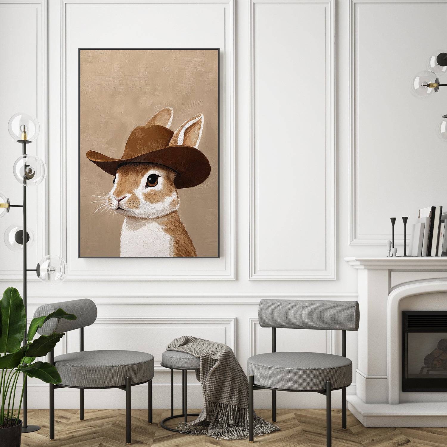 wall-art-print-canvas-poster-framed-Cowboy Bunny , By Lady Hana-7