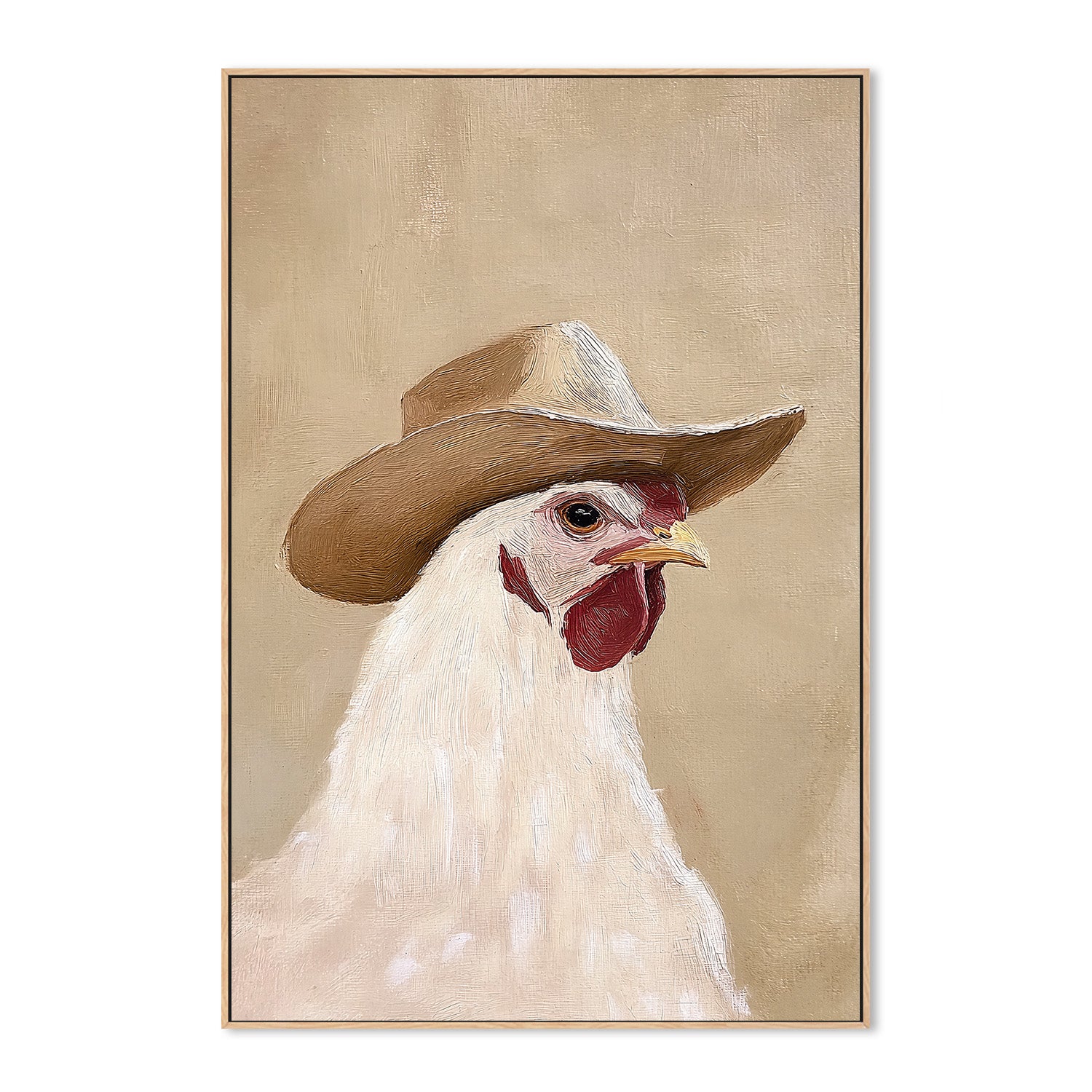wall-art-print-canvas-poster-framed-Cowboy Hen-4