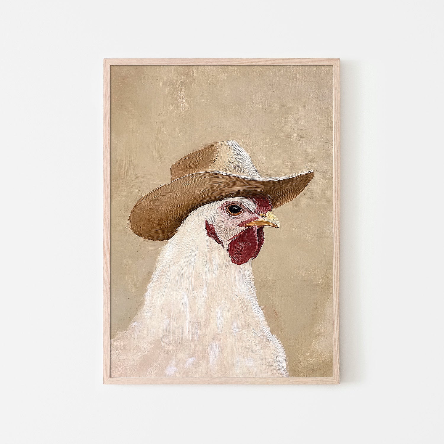 wall-art-print-canvas-poster-framed-Cowboy Hen-6