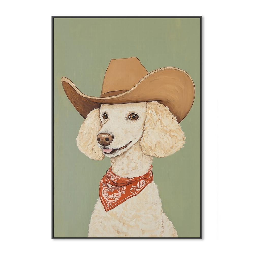 wall-art-print-canvas-poster-framed-Cowboy Poodle Dog , By Melloi Art-3