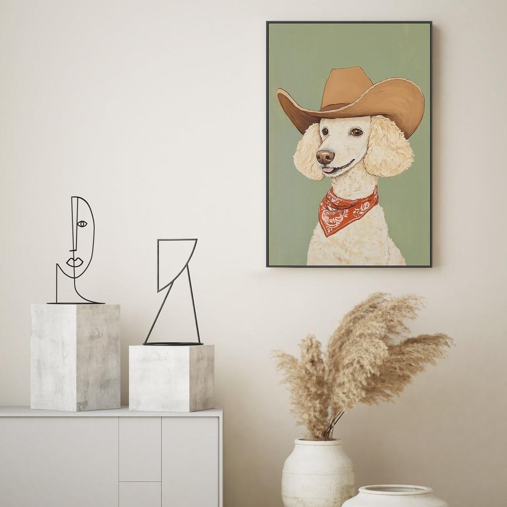 wall-art-print-canvas-poster-framed-Cowboy Poodle Dog , By Melloi Art-7