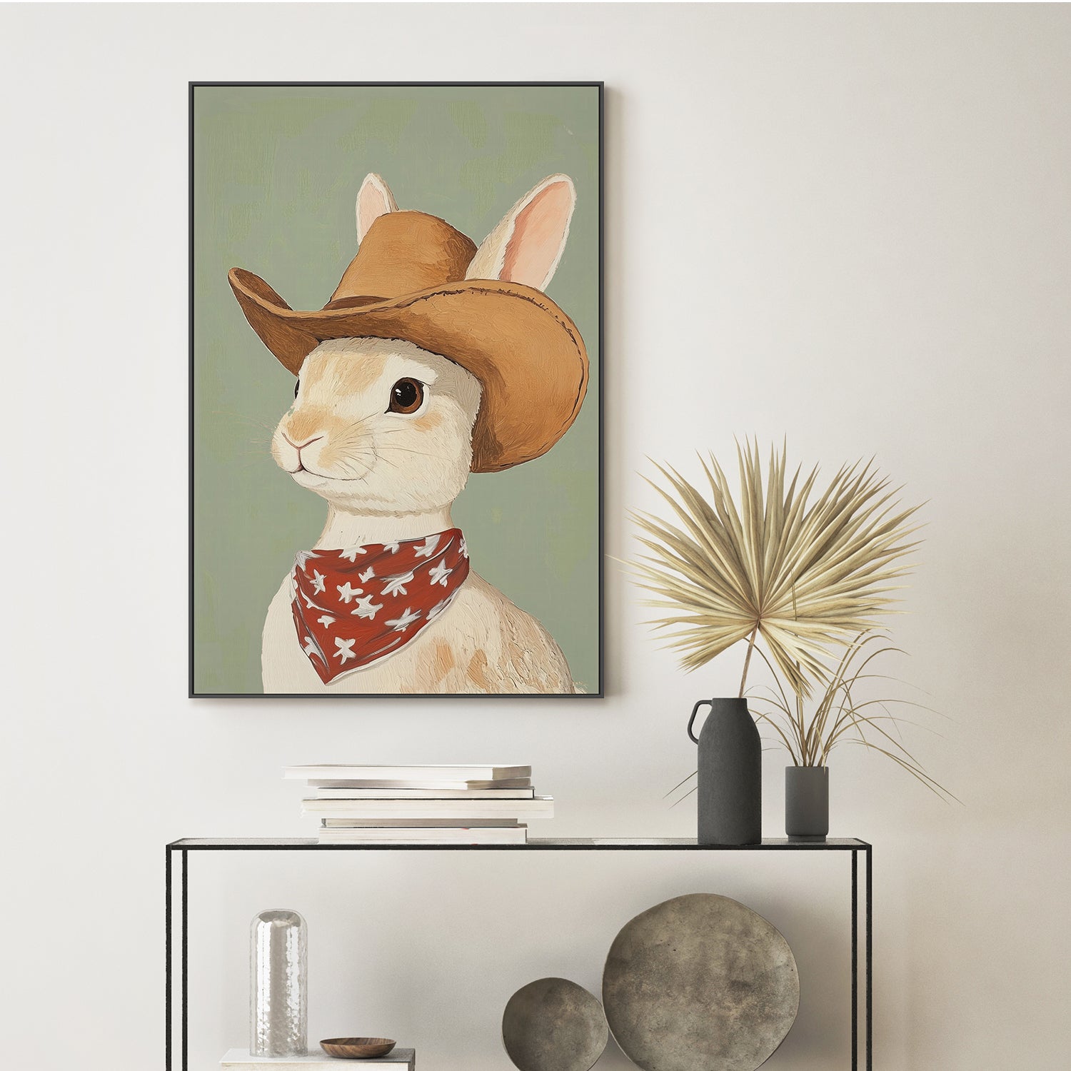 wall-art-print-canvas-poster-framed-Cowboy Rabbit , By Melloi Art-7