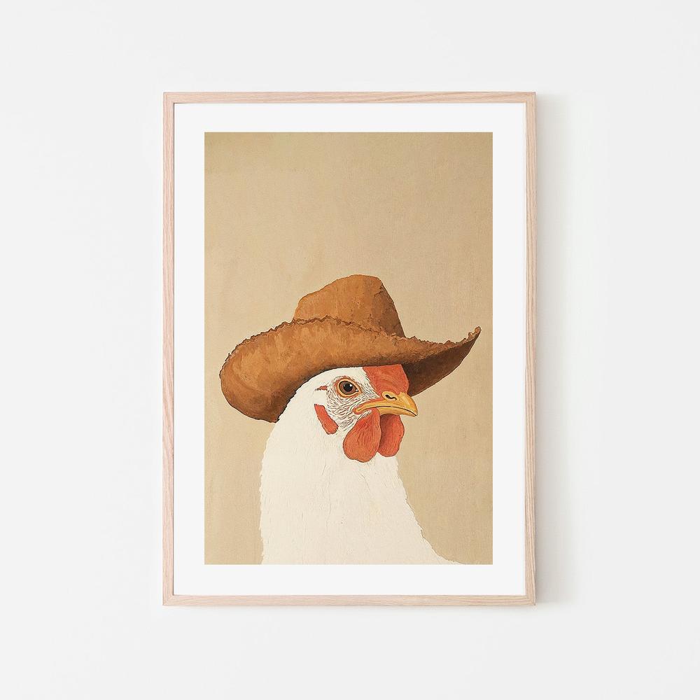 wall-art-print-canvas-poster-framed-Cowgirl Hen , By Lady Hana-6