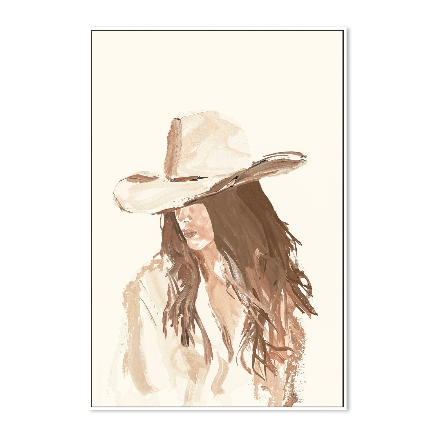 wall-art-print-canvas-poster-framed-Cowgirl Neutral , By Lady Hana-5