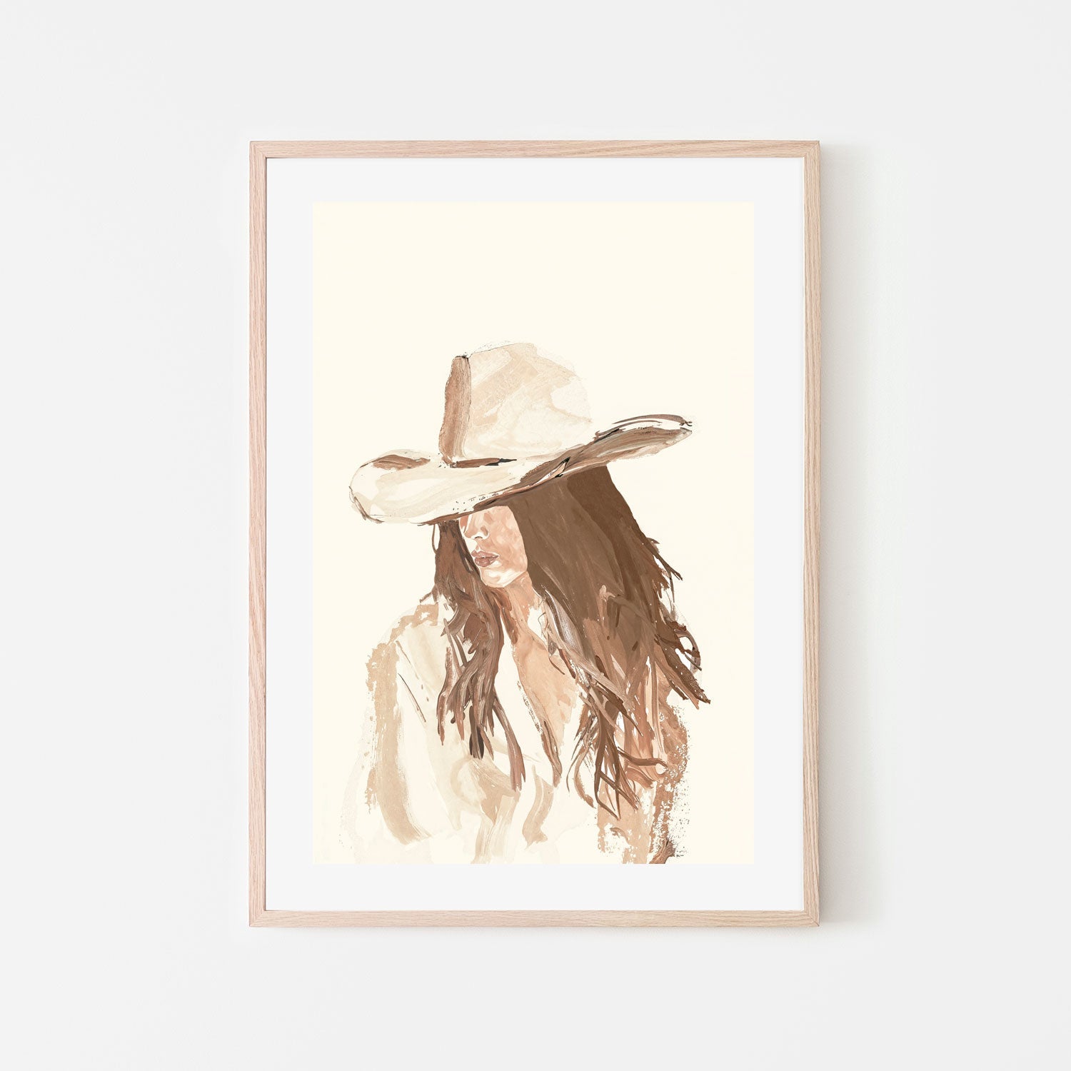 wall-art-print-canvas-poster-framed-Cowgirl Neutral , By Lady Hana-6