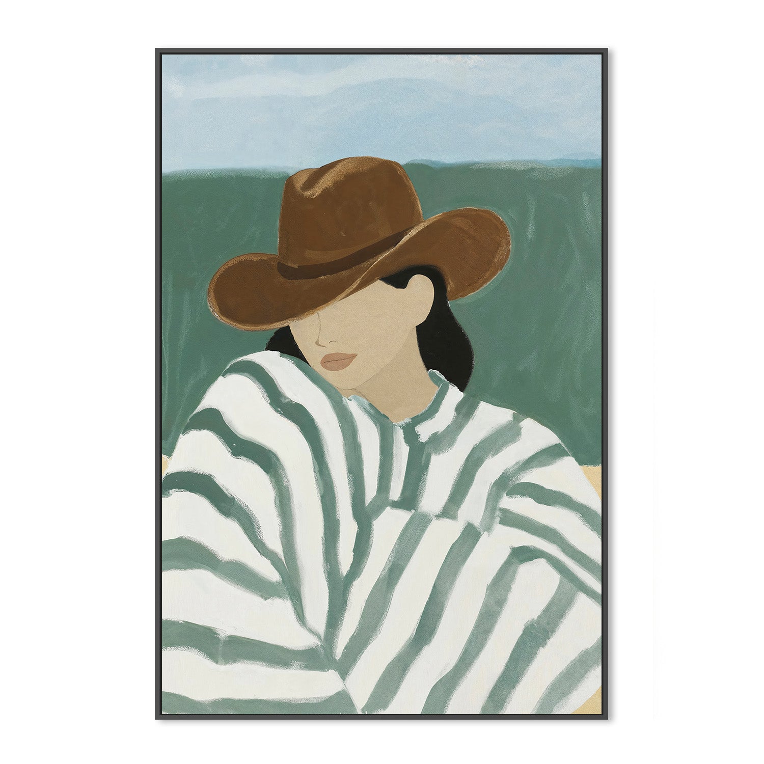 wall-art-print-canvas-poster-framed-CowGirl Stripes-3