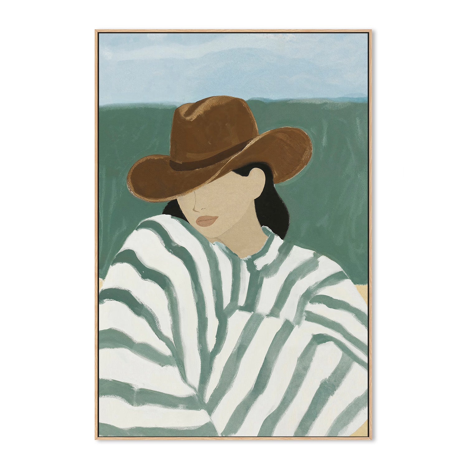 wall-art-print-canvas-poster-framed-CowGirl Stripes-4