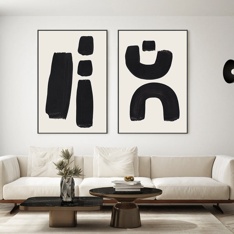 wall-art-print-canvas-poster-framed-Creative Shapes, Set Of 2 , By Ejaaz Haniff-GIOIA-WALL-ART