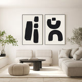 wall-art-print-canvas-poster-framed-Creative Shapes, Set Of 2 , By Ejaaz Haniff-GIOIA-WALL-ART