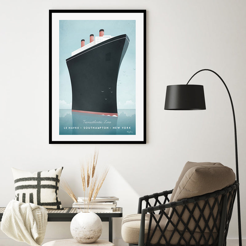wall-art-print-canvas-poster-framed-Cruise Ship , By Henry Rivers-GIOIA-WALL-ART