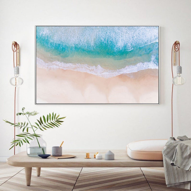 wall-art-print-canvas-poster-framed-Crystal Clear Sea And Beach, Sea Ocean And Beach Print-by-Gioia Wall Art-Gioia Wall Art