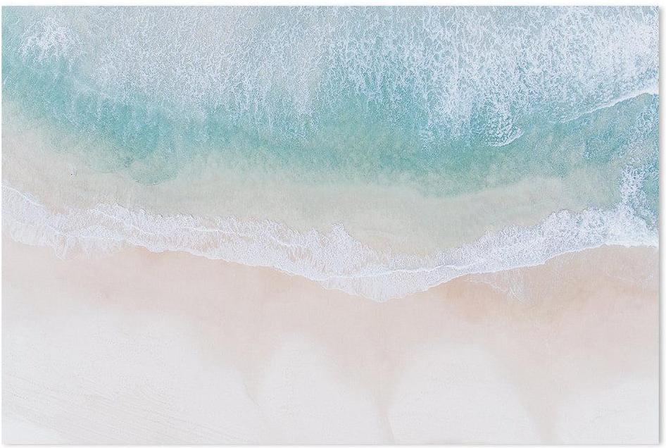 wall-art-print-canvas-poster-framed-Crystal Clear Sea And Beach, Soft Tone-by-Gioia Wall Art-Gioia Wall Art