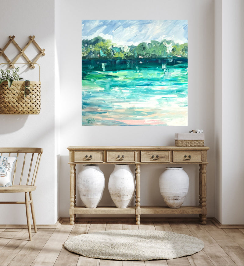 wall-art-print-canvas-poster-framed-Daintree River 2, Original Hand-Painted Canvas By Meredith Howse , By Meredith Howse , By Meredith Howse-4