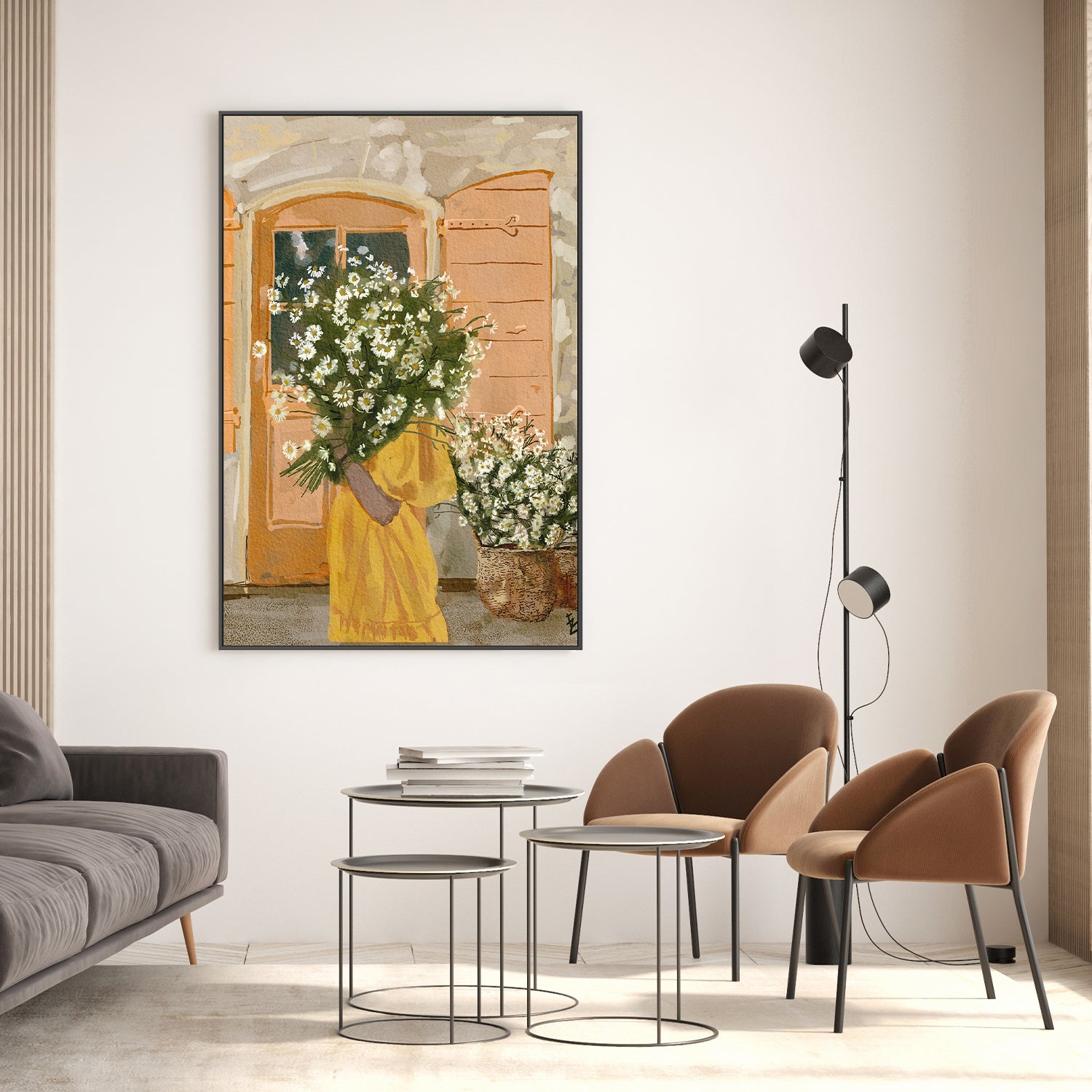 wall-art-print-canvas-poster-framed-Daisy lady-2