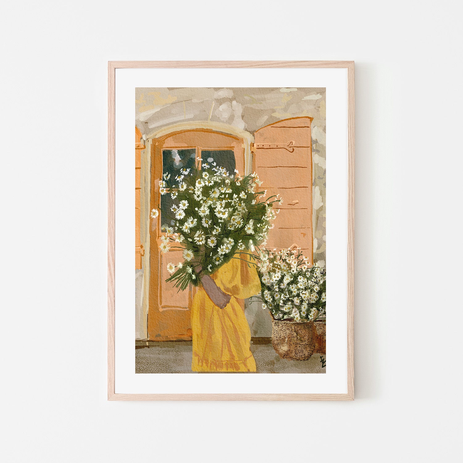 wall-art-print-canvas-poster-framed-Daisy lady-6