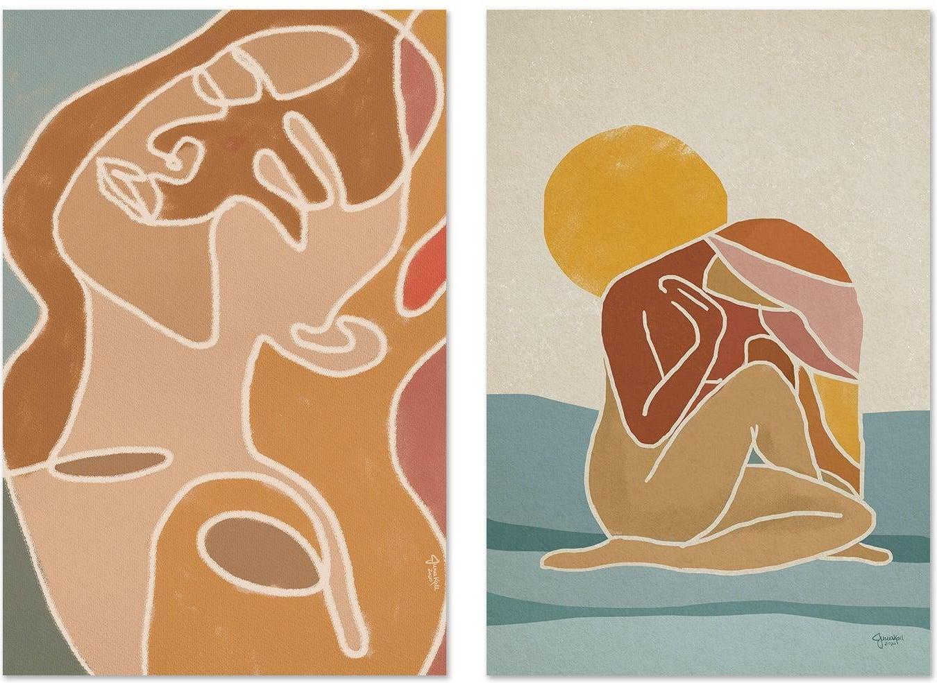 wall-art-print-canvas-poster-framed-Dana, Venilia, Set Of 2-by-Junia Kall-Gioia Wall Art