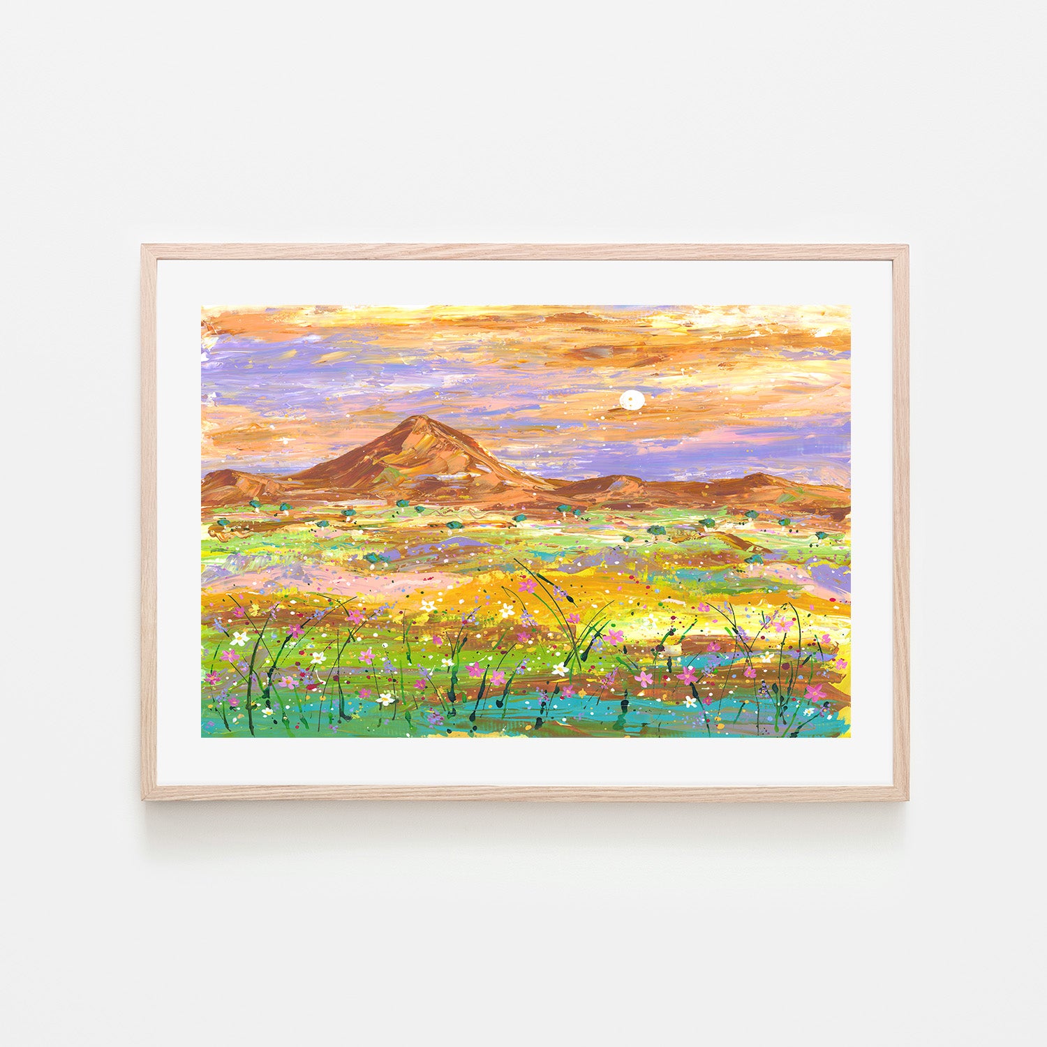 wall-art-print-canvas-poster-framed-Dancing Amidst Wildflowers in the Early Morning-6