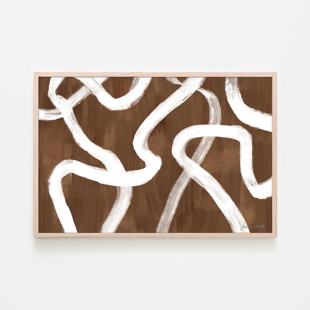 wall-art-print-canvas-poster-framed-Dancing White Ribbon Over Tan-6