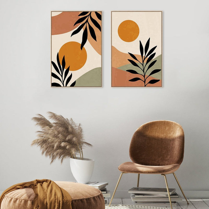 wall-art-print-canvas-poster-framed-Dawns Sun, Set Of 2, Style B-by-Gioia Wall Art-Gioia Wall Art