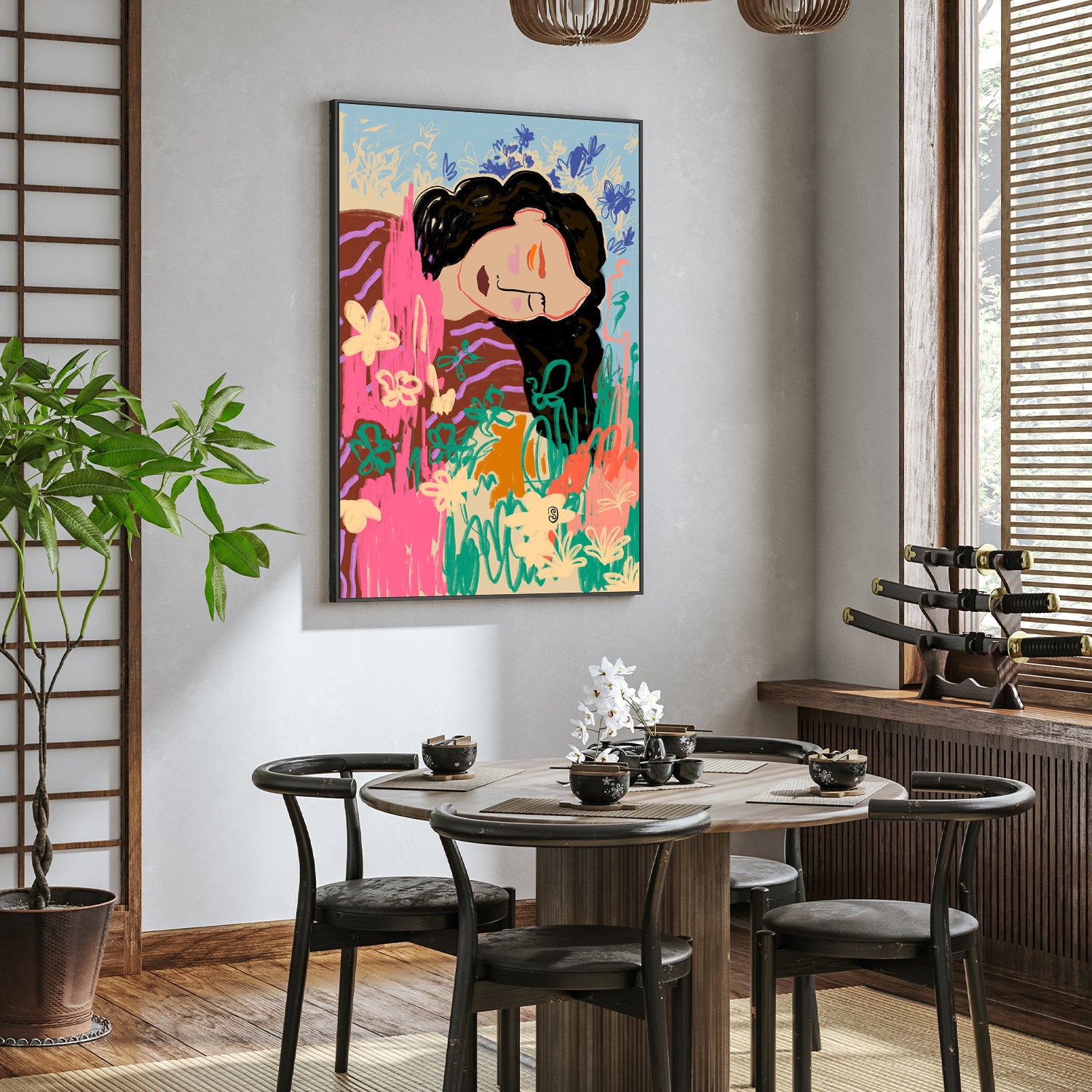 wall-art-print-canvas-poster-framed-Day Dreaming , By Sandra Poliakov-7