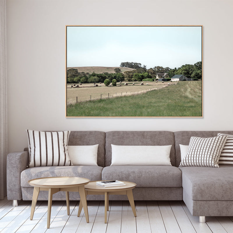 wall-art-print-canvas-poster-framed-Daylesford Hay Bales, Style A , By Tricia Brennan-GIOIA-WALL-ART