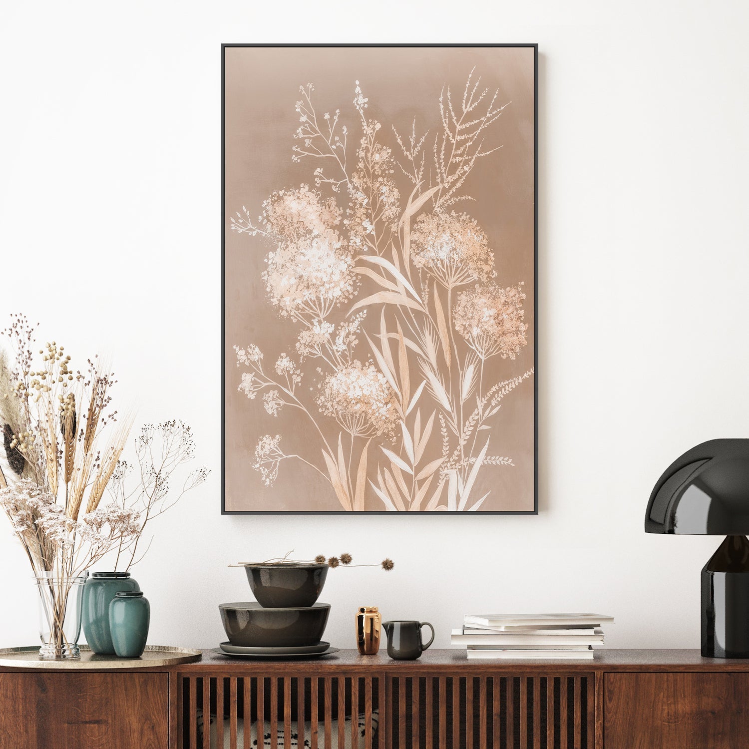 wall-art-print-canvas-poster-framed-Delicate Bunch, Mocha Mousse, Style A , By Asia Jensen-2