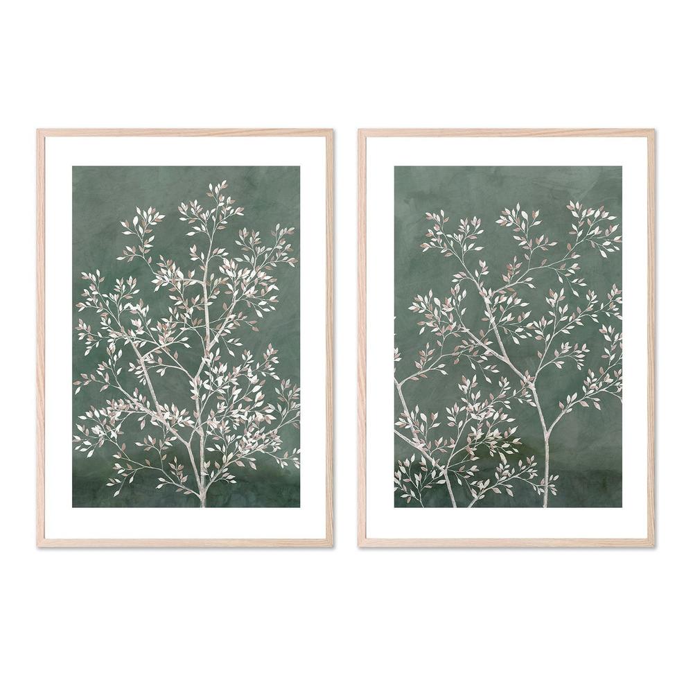 wall-art-print-canvas-poster-framed-Delicate Tree, Style A & B, Set Of 2 , By Aria K-6