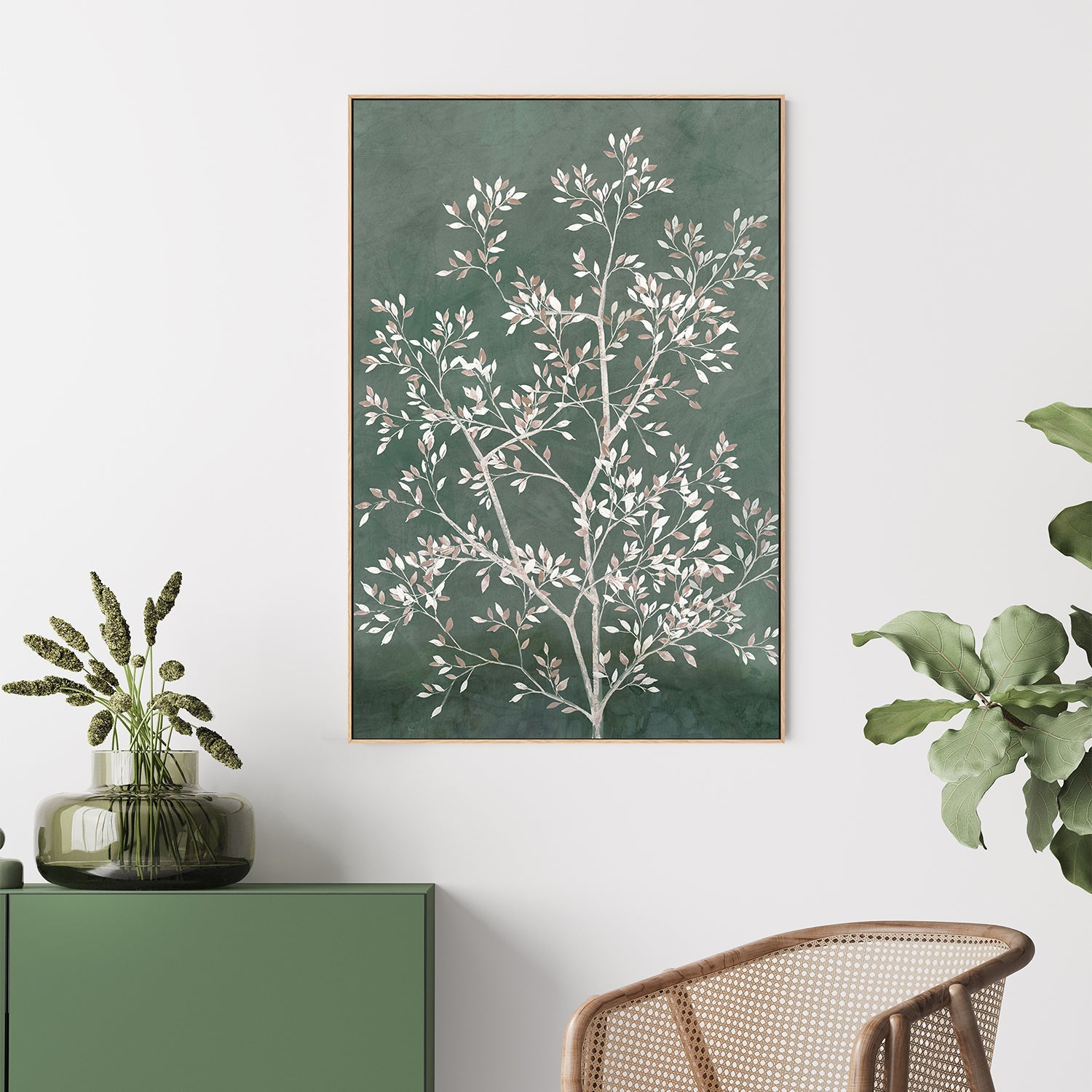 wall-art-print-canvas-poster-framed-Delicate Tree, Style A , By Aria K-7