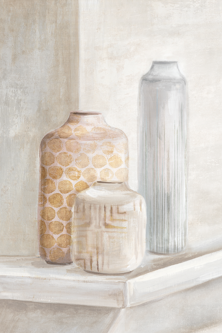 wall-art-print-canvas-poster-framed-Delicate Vases, Style A , By Eva Watts-1