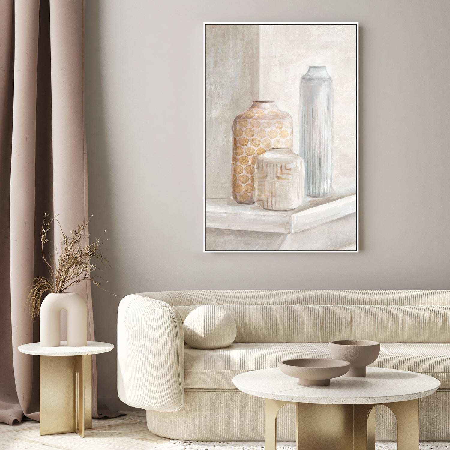 wall-art-print-canvas-poster-framed-Delicate Vases, Style A , By Eva Watts-7