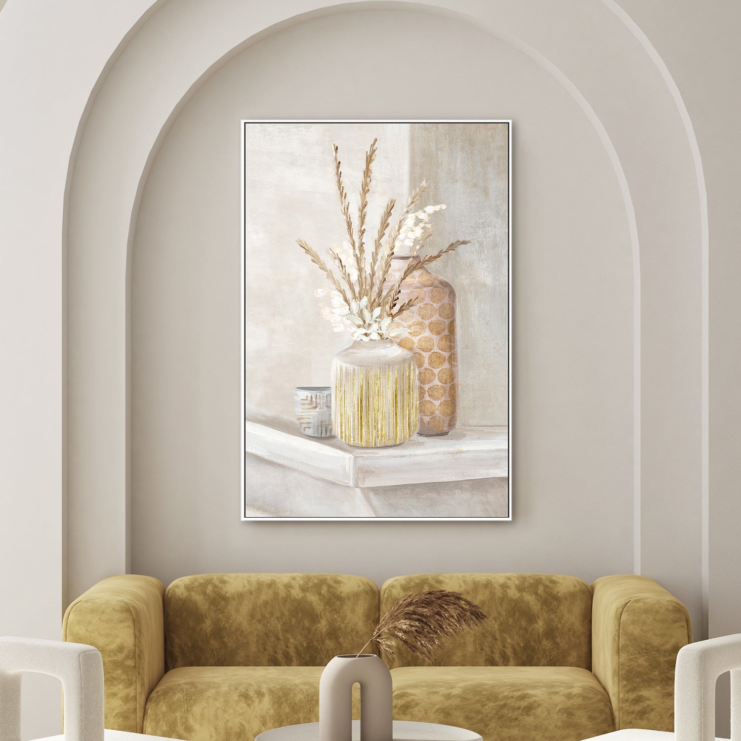 wall-art-print-canvas-poster-framed-Delicate Vases, Style B , By Eva Watts-2
