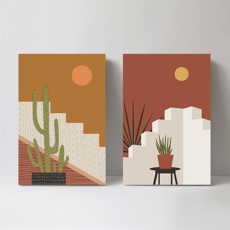 wall-art-print-canvas-poster-framed-Desert Lifestyle, Set Of 2, Style A-by-Gioia Wall Art-Gioia Wall Art