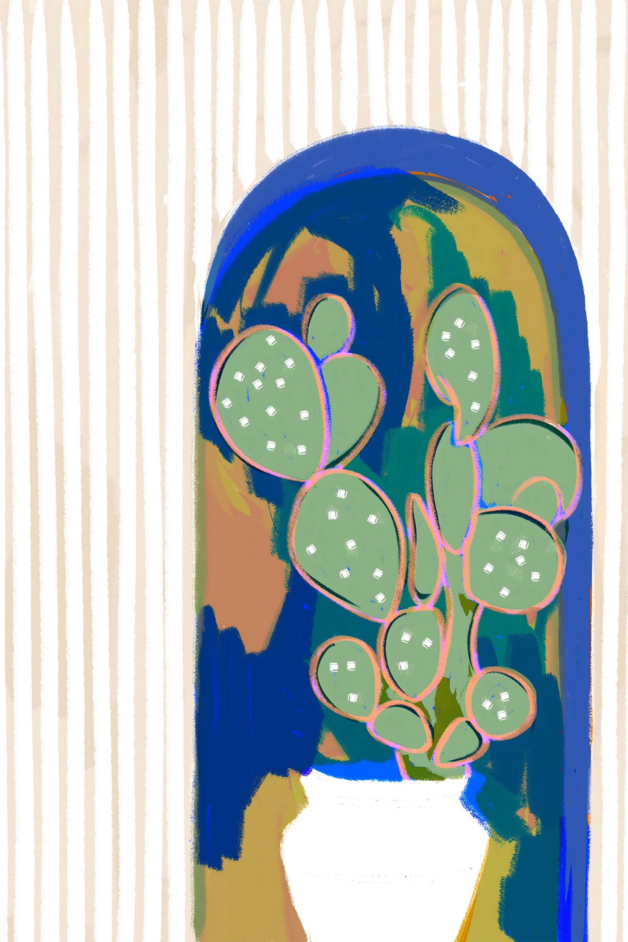 wall-art-print-canvas-poster-framed-Desert Soul Cactus-1