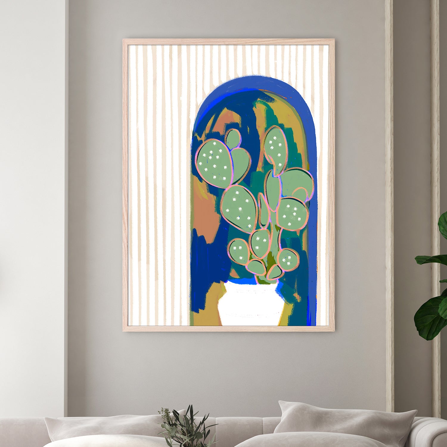 wall-art-print-canvas-poster-framed-Desert Soul Cactus-2