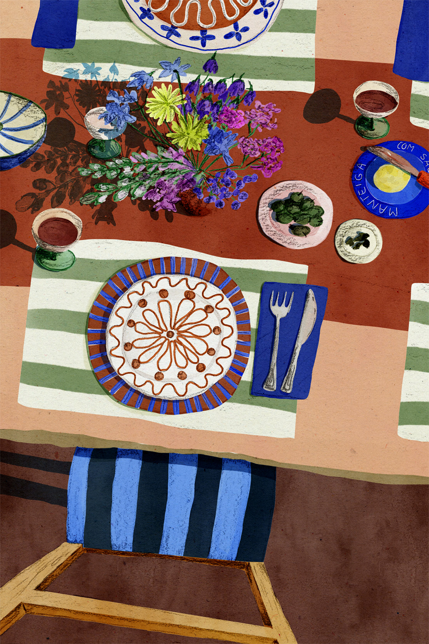wall-art-print-canvas-poster-framed-Dinner Time , By Eva Halfers-1