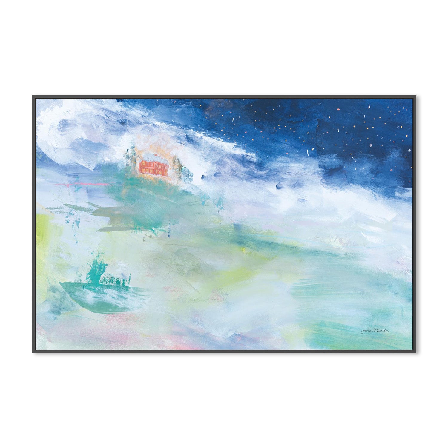 wall-art-print-canvas-poster-framed-Distant Chateau-3
