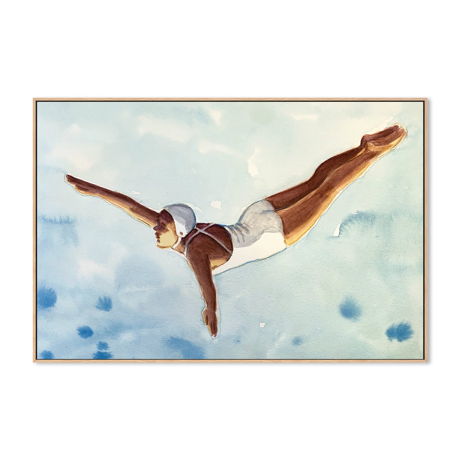 wall-art-print-canvas-poster-framed-Diver in Aqua Sky-4