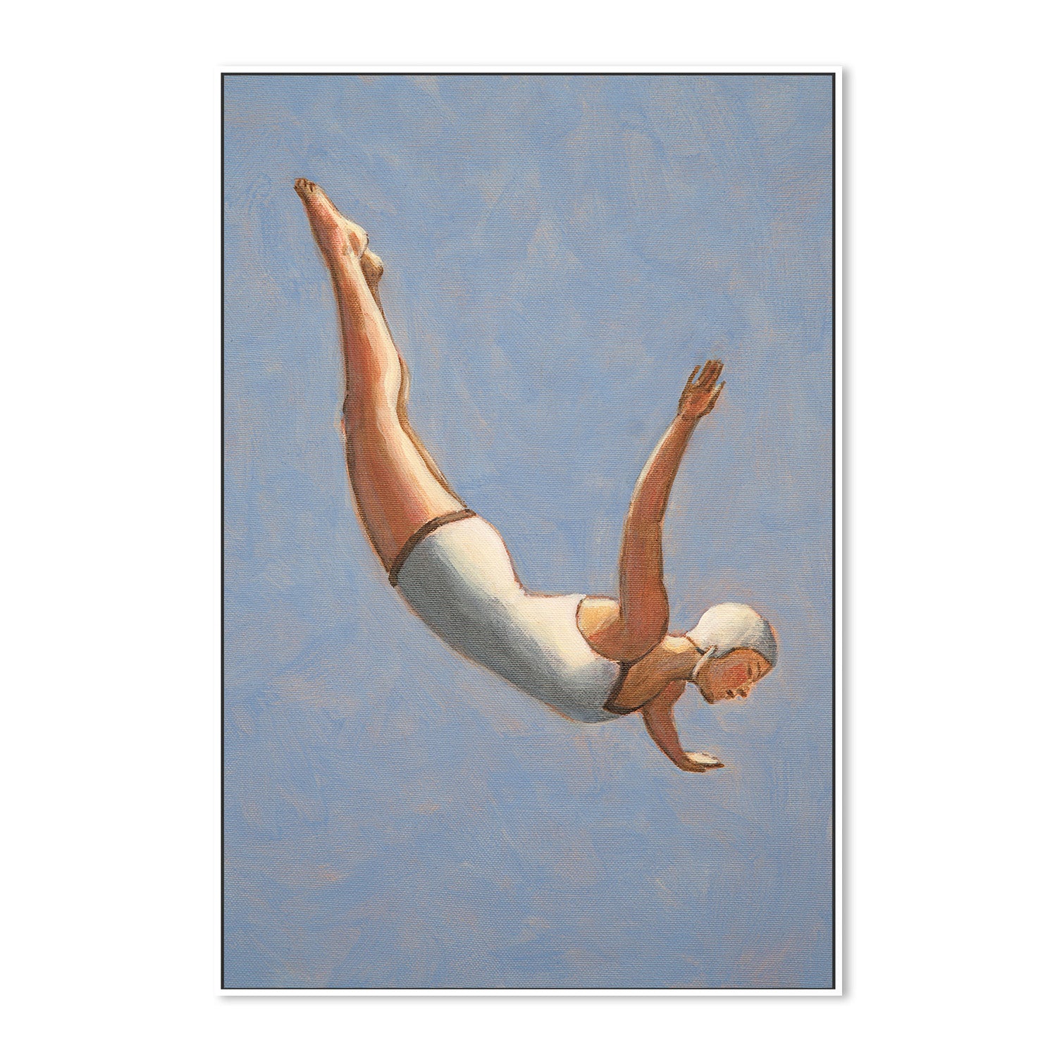 wall-art-print-canvas-poster-framed-Diver in Blue-Grey Sky-5