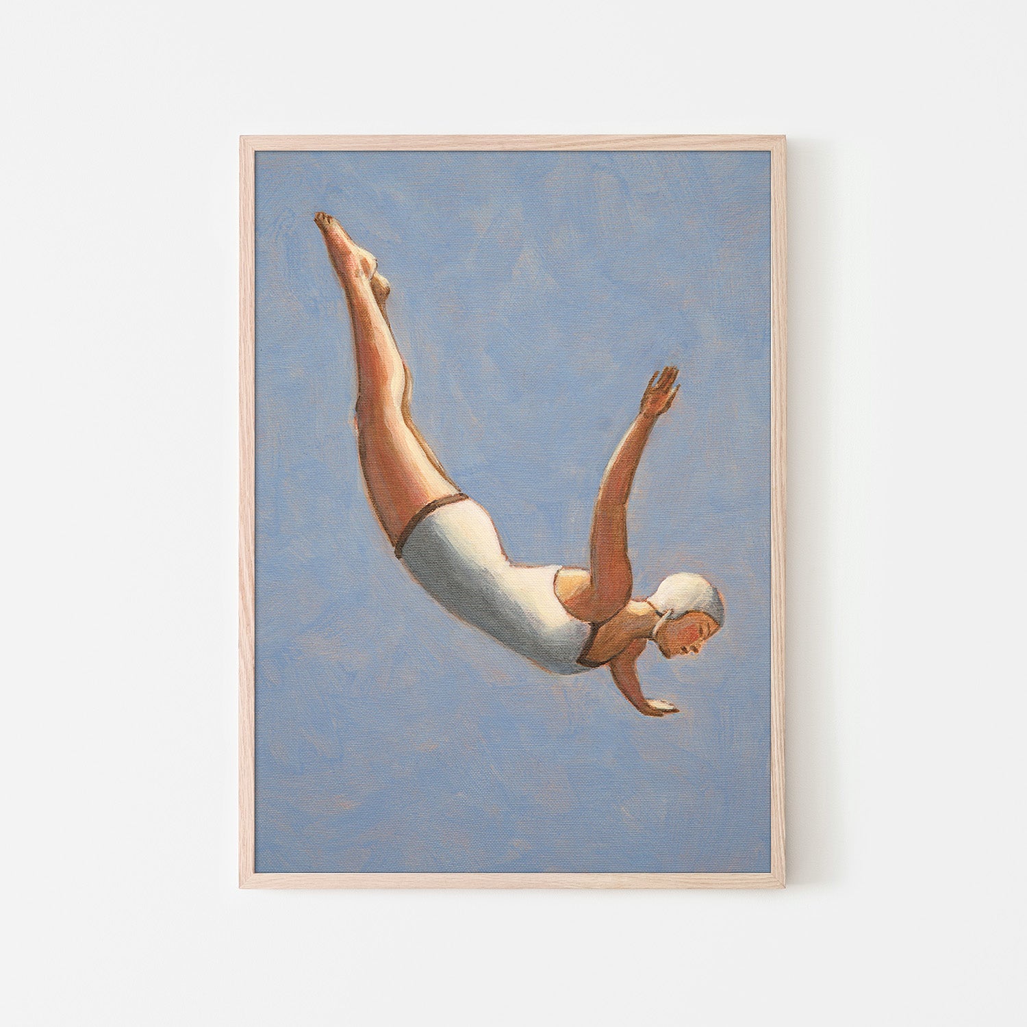 wall-art-print-canvas-poster-framed-Diver in Blue-Grey Sky-6