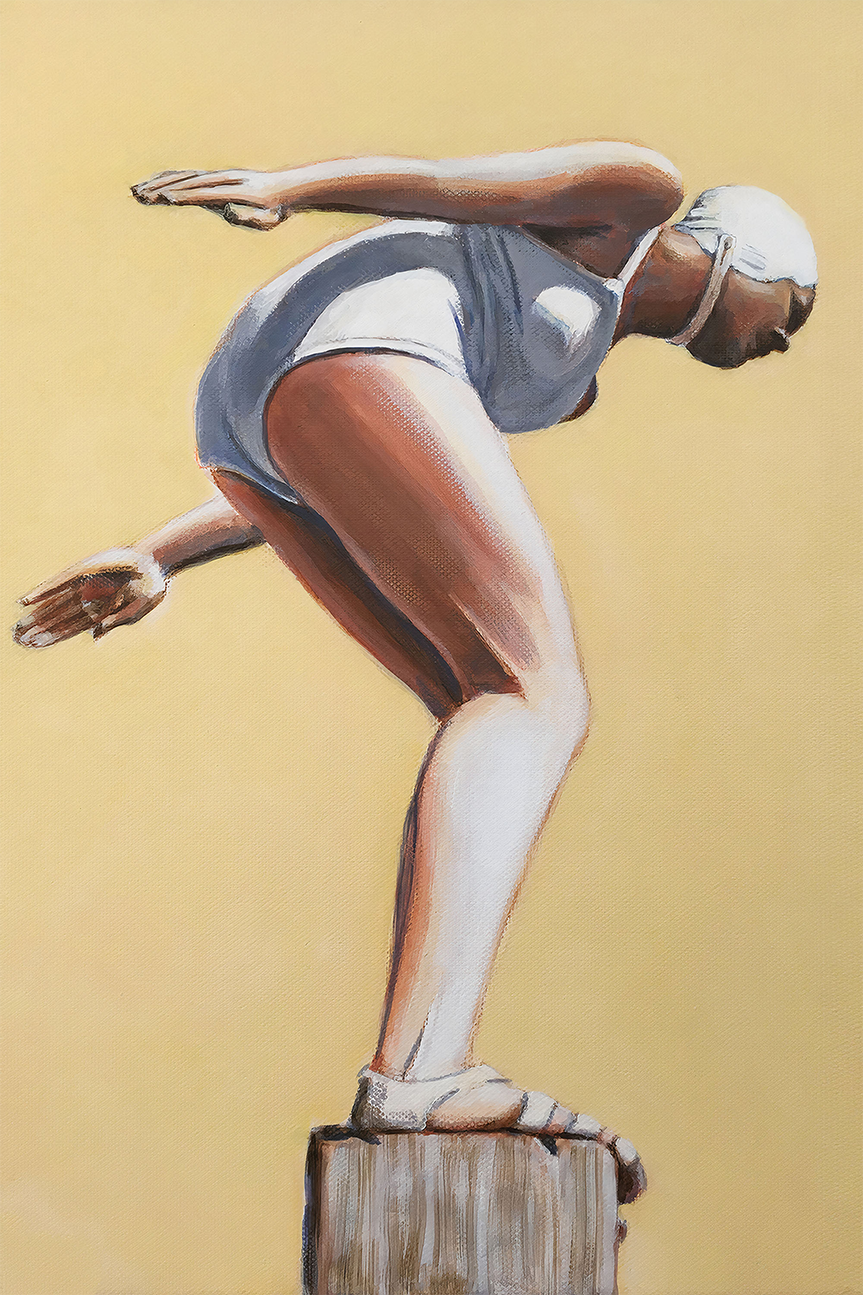 wall-art-print-canvas-poster-framed-Diver On Post , By Sarah Morrissette-1